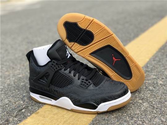 (image for) AIR JORDAN 4 Retro Laser Black Gum CI1184-001 Men's Shoes-39
